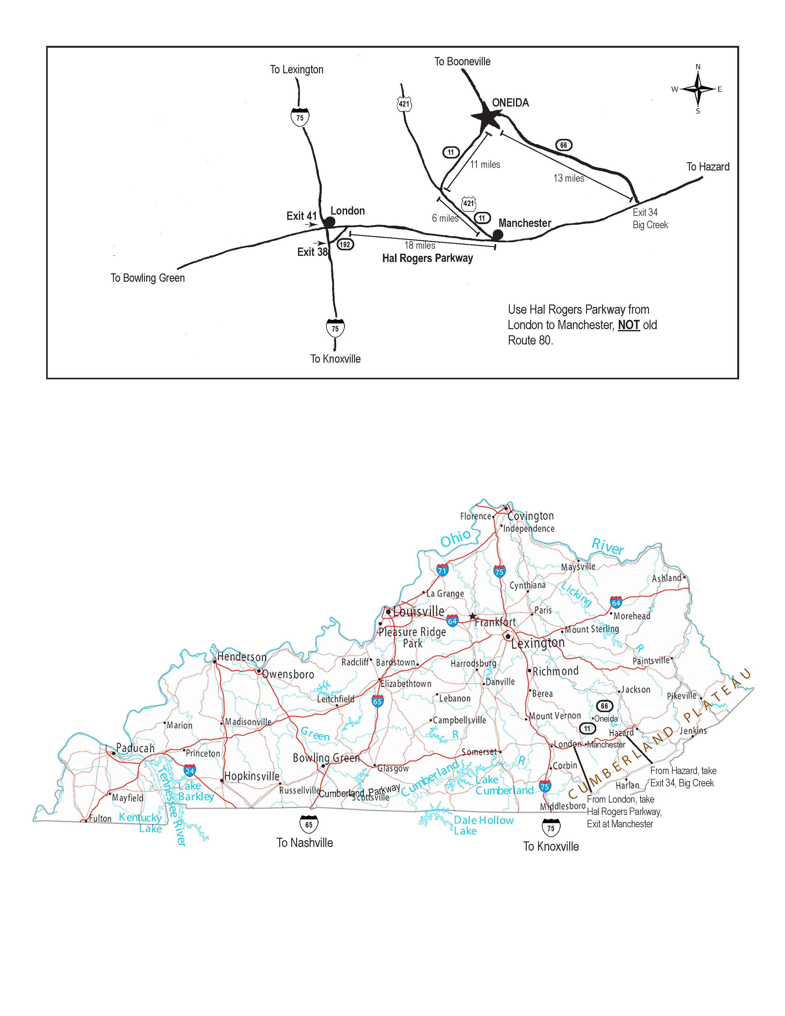 Maps Oneida Baptist Institute